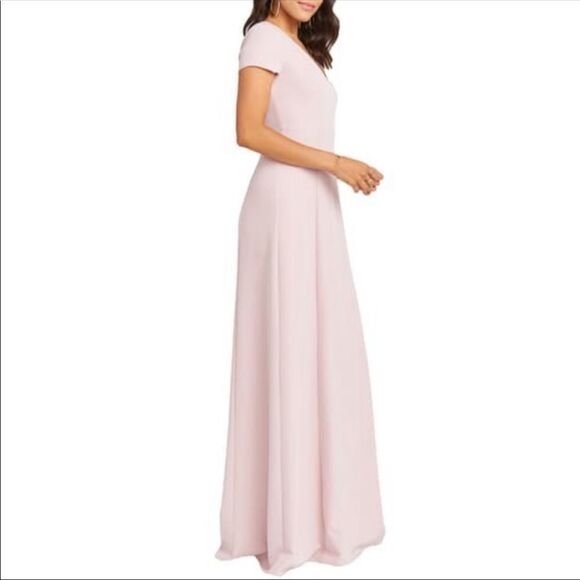 Show Me Your MuMu Geneva Bridesmaid Long Maxi Dress Pink Rose Small - Picture 2 of 12